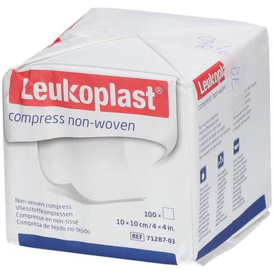 Leukoplast compress non-woven 10x10cm unste.4f 100 St Kompressen Image