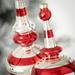 Clover Lane 2 Piece Merry Finial Ornament Set Glass in Red/White | 12.75 H x 3.25 W x 3.25 D in | Wayfair OR10736