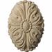 Ekena Millwork Ashford Rosette Applique Wood in Brown | 2.75" H x 1.875" W x 0.5" D | Wayfair ROS02X04ASMA