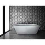 Hydro Systems Metro 60" x 32" Freestanding Air Solid Surface Bathtub Solid Surface, Glass in White | 24 H x 60 W x 32 D in | Wayfair