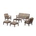 POLYWOOD® Oxford 6-Piece Lounge Sofa Set Metal | 35.5 H x 76.07 W x 31.68 D in | Outdoor Furniture | Wayfair PWS2142-2-MA146010