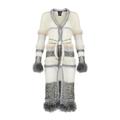 Women's White Handmade Knit Cardigan Extra Small Andreeva