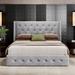 Wade Logan® Bertile Tufted Storage Platform Bed Upholstered/Metal/Polyester in Gray | 42.1 H x 54.3 W in | Wayfair C37734763B984E61B509B8B00BD2A9D0