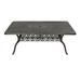 Astoria Grand Vahag Classical Rectangular Cast Aluminum Outdoor Dining Table Metal in Gray | 29 H x 71 W x 37 D in | Wayfair