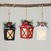 Hettie The Holiday Aisle® Solid Color Holiday Shaped Ornament Lighted Wood in Black/Brown/Red | 5.5 H x 3.25 W x 3.25 D in | Wayfair