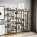 17 Stories Senna Bookcase, Steel in Brown | 70.1 H x 69.3 W x 11.8 D in | Wayfair EE1B400006894A36B3D9FC3642593A75