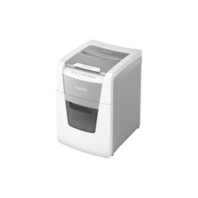 Leitz IQ Autofeed Small Office, Automatischer Aktenvernichter, Mikroschnitt P5, 100 Blatt, 34l-Abfallbehälter, Weiß, 80120000 Image