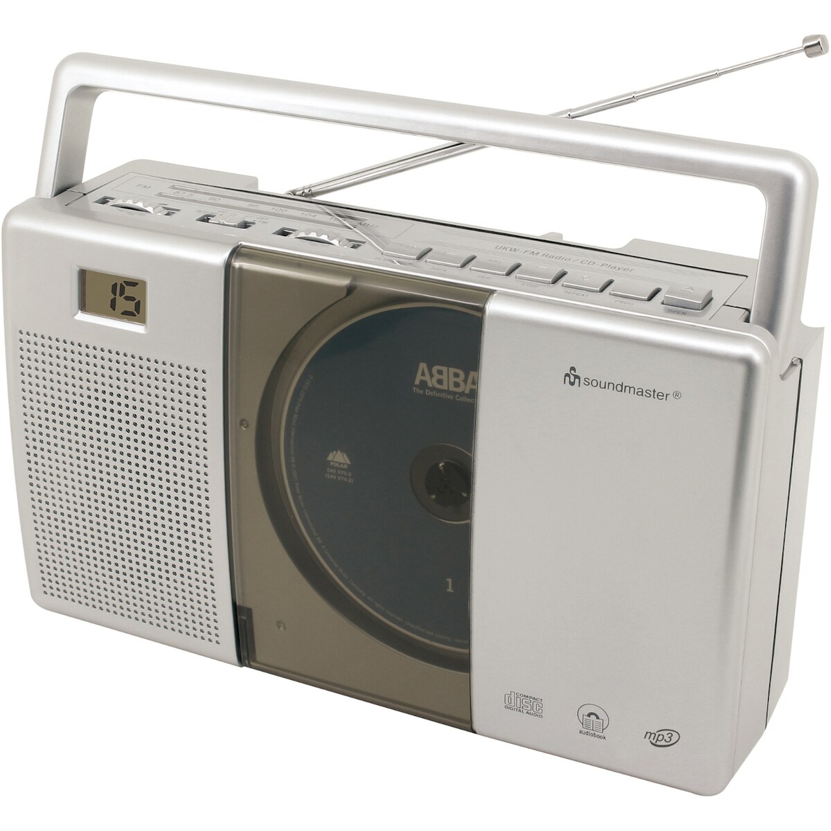 Soundmaster RCD1185 tragbares Radio mit CD-Player Hörbuchfunktion Kofferradio Küchenradio Image