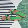 Z Green-Sandales d'été à enfiler pour femmes chaussures de plage sexy à fines lanières