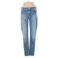 Hudson Jeans Jeans - Mid/Reg Rise Skinny Leg Denim: Blue Bottoms - Women's Size 27 - Medium Wash