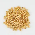 Perles de fleurs coupées rayées plaquées or 18 carats 3mm 4mm 5mm 6mm pour bijoux bracelet de