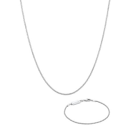 KUZZOI Schmuckset Herren silber, 55