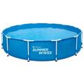 Summer Waves Frame Pool Rond 366x76 cm Bleu Kit piscine hors sol Piscine de jardin & piscine en