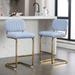 JASIWAY Modern Upholstered Boucle Bar Stools (Set of 2)