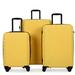 3 Piece Luggage Sets ABS Lightweight Luggage Suitcase Sets (20/24/28), Yellow