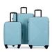 Luggage Suitcase 3 Piece Set ABS Spinner Suitcase with 2 Hooks & TSA Lock, Lightweight Travel Suitcase Sets 20" 24" 28", Green