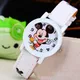 2023 neue Mode Cartoon Uhr süße Kinder Mickey Mouse Uhren Kinder Jungen Mädchen Pu Leder Quarz