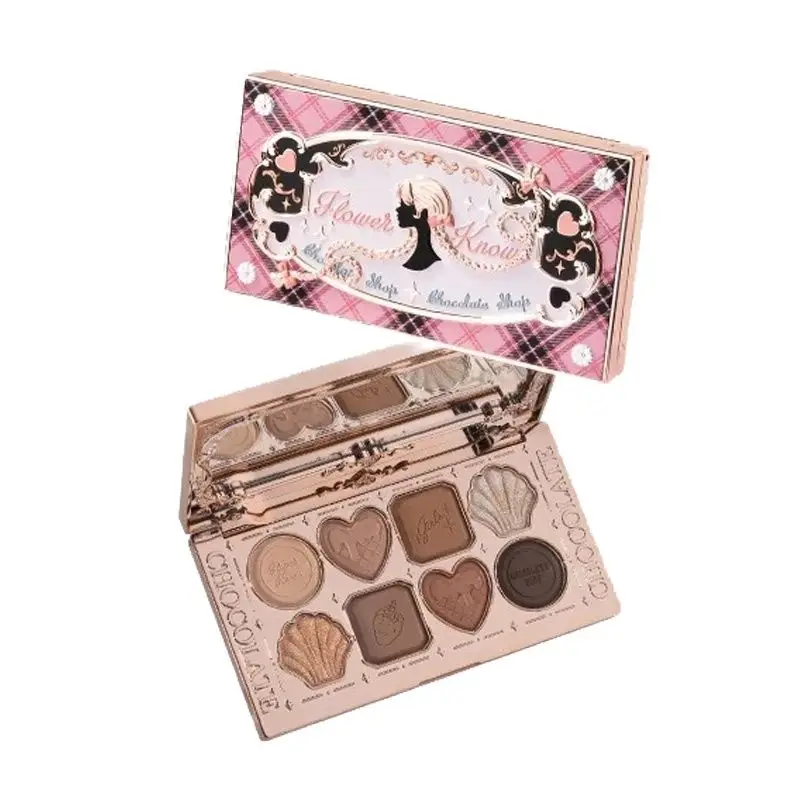 Flower Knows Chocolate Shop Hochpigmentierte Lidschatten-Palette, schimmernd, matt, glitzernd, langlebig, vegane Lidschatten, tierversuchsfrei Image