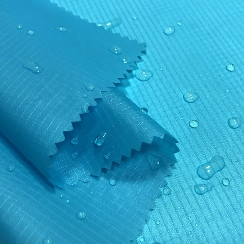 3/5/10 m 210T Ripstop-Gewebe, wasserdichter PU-beschichteter Taft-Außenstoff für Zelt, Baldachin, Camping, Schwarz, Weiß, Blau, Rot, Grau pro Meter