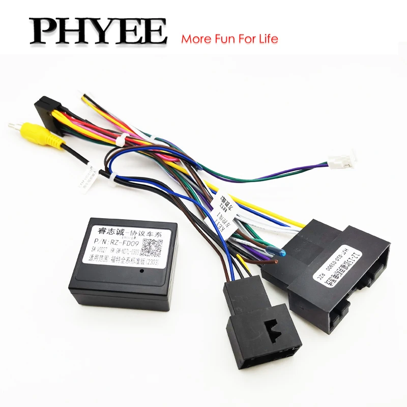 Auto-Android-Kabelbaum-Adapter, CAN-Bus-Decoder, 16-poliger Stecker auf 24-poliges ACM-Kopfeinheits-Anschlusskabel für Ford Focus MK3 Fiesta Mondeo Image