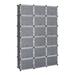 12-Tier Portable 72 Pair Shoe Rack Organizer 36 Grids Tower Shelf Storage Cabinet Stand Expandable for Heels, Boots, Slippers, B