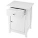 Single Door Bedside Cabinet with A Drawer - White