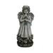 19" Standing Child Angel Holding Flowers Outdoor Garden Statue