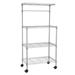 4 Layer Adjustable Kitchen Bakers Rack Shelf Microwave Oven Stand Storage Cart - 23.62" x 13.78" x 47.24"