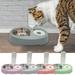 LA TALUS Cat Food Bowl Large Capacity Wet Dry Separation Food Grade Pet Cat Dog Food Water Double Bowl Home Supplies Pink One Size