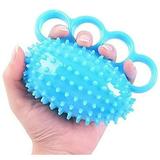 SNNROO Hand Grip Exerciser Strengthener Four Finger Exerciser Ball and Hand Exercisers for Strength Squeeze Ball and Stress Balls for Adults Therapy Ball for Hand Cramps and Recovery Blue