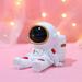 Red Astronaut Pen Holder Resin LED Cartoon Astronaut Pencil Holder Multi-purpose Pen Holder