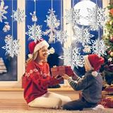 12pcs Winter Christmas Hanging Snowflake Decorations 3D Holographic Snowflakes for Christmas Winter Wonderland Decorations Frozen Birthday New Year Party Home Decorations