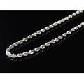 14k White Gold Filled Rope Chain 3MM unisex