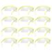 NUOLUX 12pcs Eye Protective Glasses Practical Riding Eyewear Dust Wind Proof Goggles for Outdoor Outside (Yellow Frame and White Lens)