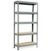 Costway 5-Tier Metal Storage Shelves 60 Garage Rack W/Adjustable Shelves Gray