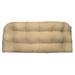 RSH DÃ©cor Indoor Outdoor Single Tufted Wicker Loveseat Cushion Standard Classic Vellum