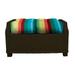 RSH DÃ©cor Indoor Outdoor Single Tufted Ottoman Replacement Cushion **Cushion Only** 22 x 20 Braymont Multi Color Stripe