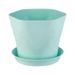 Flower Pot with Tray and Drainage Holes - PP Resin Hexagon Planter for Indoor and Outdoor Gardening