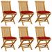 Aibecy Patio Chairs with Red Cushions 6 pcs Solid Teak Wood