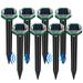 Mole Repellent 8 Pack Solar Powered Outdoor Gopher Repellent Ultrasonic Mole Repellent Stakes Waterproof Sonic Mole Spikes for Garden Yard Home Use Get Rid of Moles Groundhog Snake Repellent