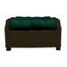 RSH DÃ©cor Indoor Outdoor Single Tufted Ottoman Replacement Cushion **CUSHION ONLY** made with Sunbrella fabric 21 x 17 Canvas Forest Green