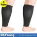 L(2Pack) Wide Calf Compression Sleeve Women Men Plus Size Leg Compression Sleeves Graduated Support for Circulation Recovery Shin Splints Leg Pain Relief Support Swelling Travel Black ChYoung