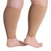 Plus Size Calf Compression Sleeve for Women Men Extra Wide Leg Support for Shin Splints Leg Pain Relief and Support Circulation Swelling Travel Work Sports and Daily Wear Beige M ChYoung