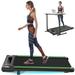 Adnoom Walking Pad Under Desk Treadmill 2.5HP Folding Treadmill with Incline 2 in 1 Treadmills for Home Office with LED Touch Screen Remote Control Max 300lbs Weight Capacity Installation-Free