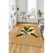 LaModaHome Area Rug Non-Slip - Light green Leaf Soft Machine Washable Bedroom Rugs Indoor Outdoor Bathroom Mat Kids Child Stain Resistant Living Room Kitchen Carpet 3.3 x 6.6 ft