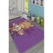 LaModaHome Area Rug Non-Slip - Purple Bear Soft Machine Washable Bedroom Rugs Indoor Outdoor Bathroom Mat Kids Child Stain Resistant Living Room Kitchen Carpet 3.3 x 5 ft