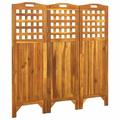 Aibecy 3-Panel Room Divider 47.6 x0.8 x47.2 Solid Acacia Wood