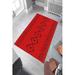LaModaHome Area Rug Non-Slip - Red Red geometric Soft Machine Washable Bedroom Rugs Indoor Outdoor Bathroom Mat Kids Child Stain Resistant Living Room Kitchen Carpet 5.3 x 7.6 ft