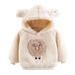 Ketyyh-chn99 Tops for Kids Fall Winter Clothes Long Sleeve Hoodie Tops White 100