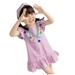 HAPIMO Girls s Mini Dress Toddler Baby Stripe Lovely Flying Sleeve Relaxed Comfy Round Neck Ruffle Hem Cute Holiday Princess Dress Pink 100